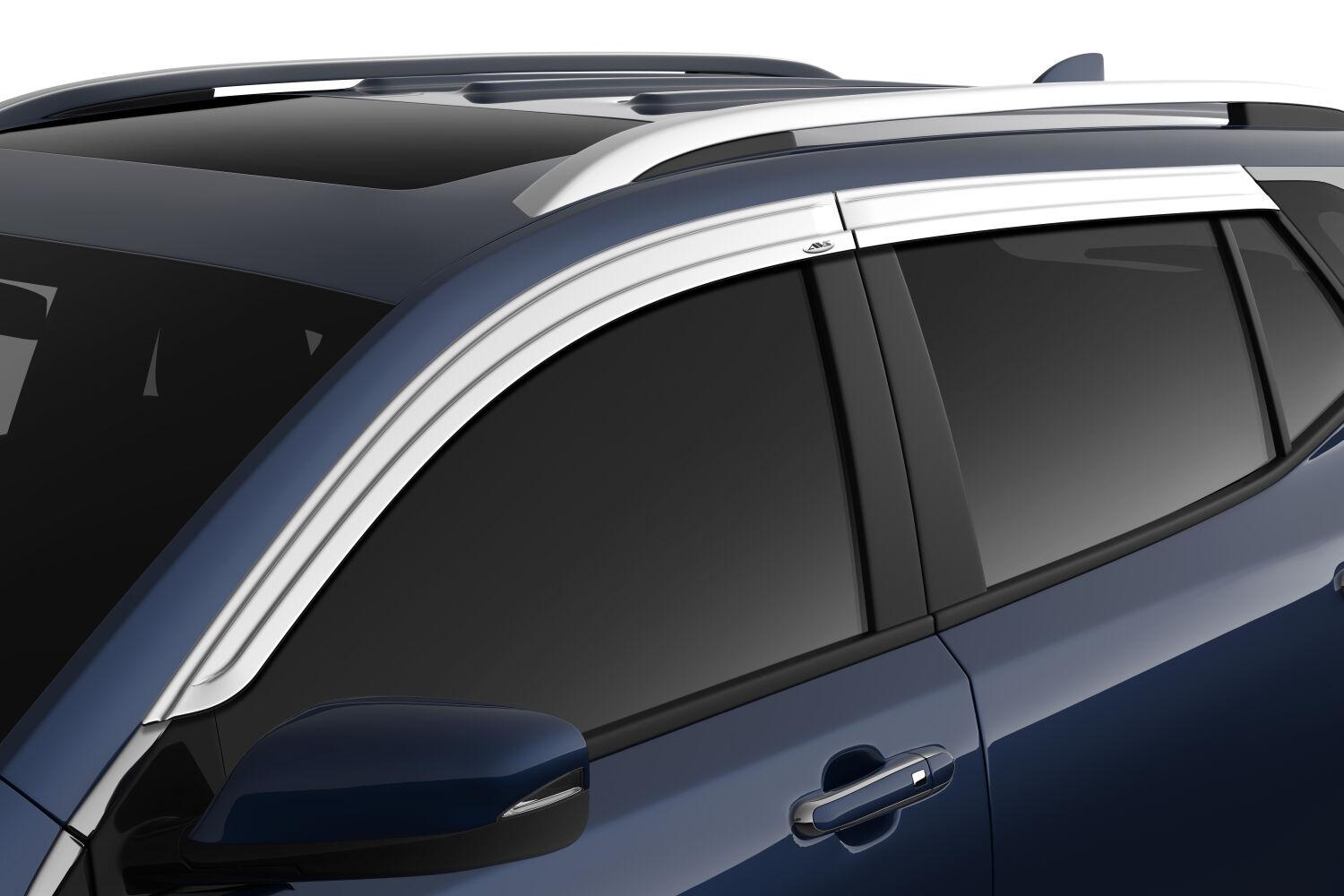 Husky Liners Low Profile Ventvisor Deflector; Smoke With Chrome Trim; Outside Mount; 4 Pc. (2018-2024 Terrain) - 2884059