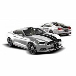 Ford Graphics Kit - Custom Stripe Kit, Over -the-Top, Dual Stripes, Gloss Black (2015-2026 Mustangs) - VFR3Z-6320000-N