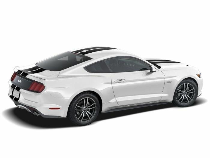 Ford Graphics Kit - 10 In. Wide Dual Over-The-Top Stripe, Matte Black (2015-2017 Mustangs) - VGR3Z-6320000-B
