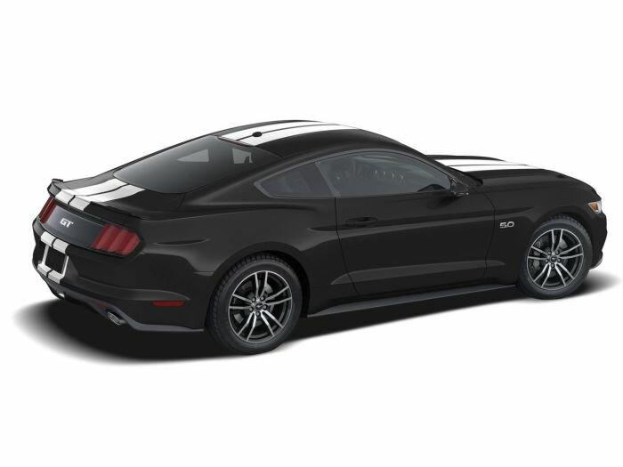 Ford Graphics Kit - 10 In. Wide Dual Over-the-Top Stripes, Gloss White (2015-2017 Mustangs) - VGR3Z-6320000-C