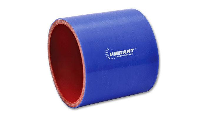 Vibrant Performance Straight Hose Coupler, 4" I.D. x 3" long (Blue)