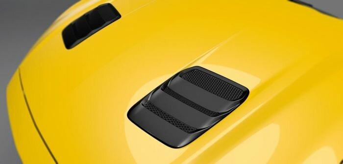 Ford Louvers - Hood by Air Design, Gloss Black (2021 Mustang) - VJR3Z-16C630-D