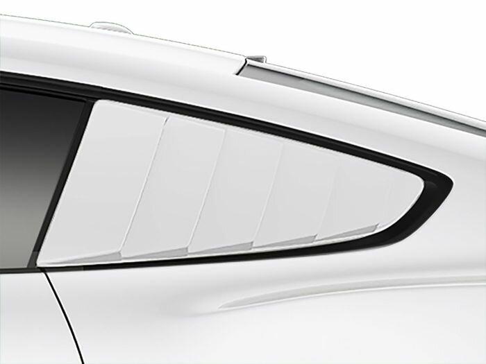 Ford Louvers, Quarter Window by Air Design - Oxford White (2021 Mustang) - VJR3Z-63280B10-CK