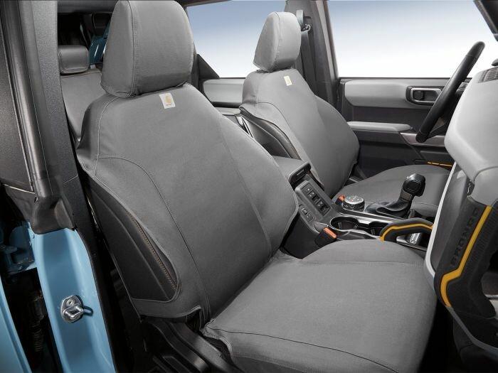Ford Seat Covers - Carhartt Protective Seat Covers by Covercraft, Front, Pebble Grey, (2021-2025 Bronco 4-Door) - VM2DZ-15600D20-A