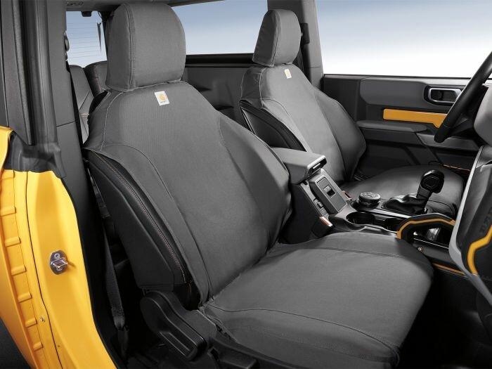 Ford Seat Covers - Carhartt Protective Seat Covers by Covercraft, Front, Pebble Grey, (2021-2025 Bronco 2-Door) - VM2DZ-15600D20-B