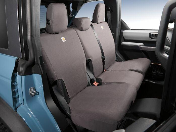 Ford Seat Covers - Carhartt Protective Seat Covers by Covercraft, Rear, Pebble Grey, (2021-2025 Bronco 2-Door) - VM2DZ-1863812-B