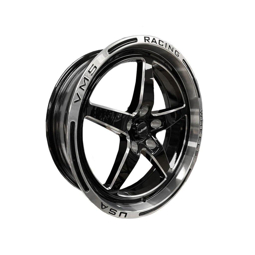 VMS Racing VWST028 18 x 5" Front Street Drag Race Wheel - Machined Face (2005-2023 Mustang)