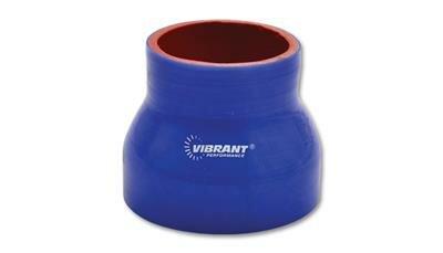 Vibrant Performance 4 Ply Silicone Reducer Coupler, 1.5" X 1.75" X 3" Long - Blue - 2762B