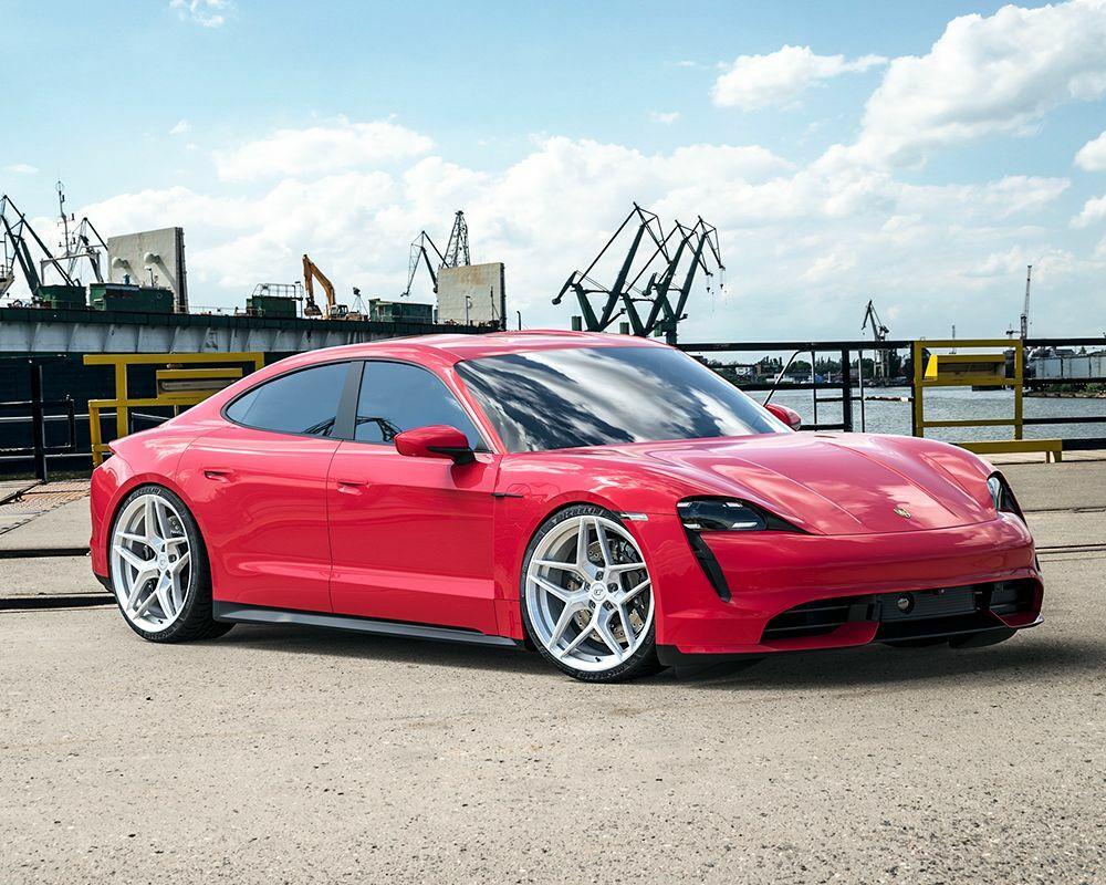 VR Forged D04 Wheel Package Porsche Taycan 21x9.5 21x11.5 Brushed - VRF-D04-TAY-BRS