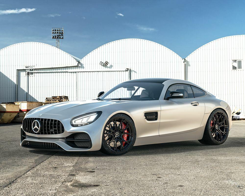 VR Forged D05 Wheel Package Mercedes AMG GT 20x9.5 21x11.5 Gloss Black - VRF-D05-AMGGT-GBLK