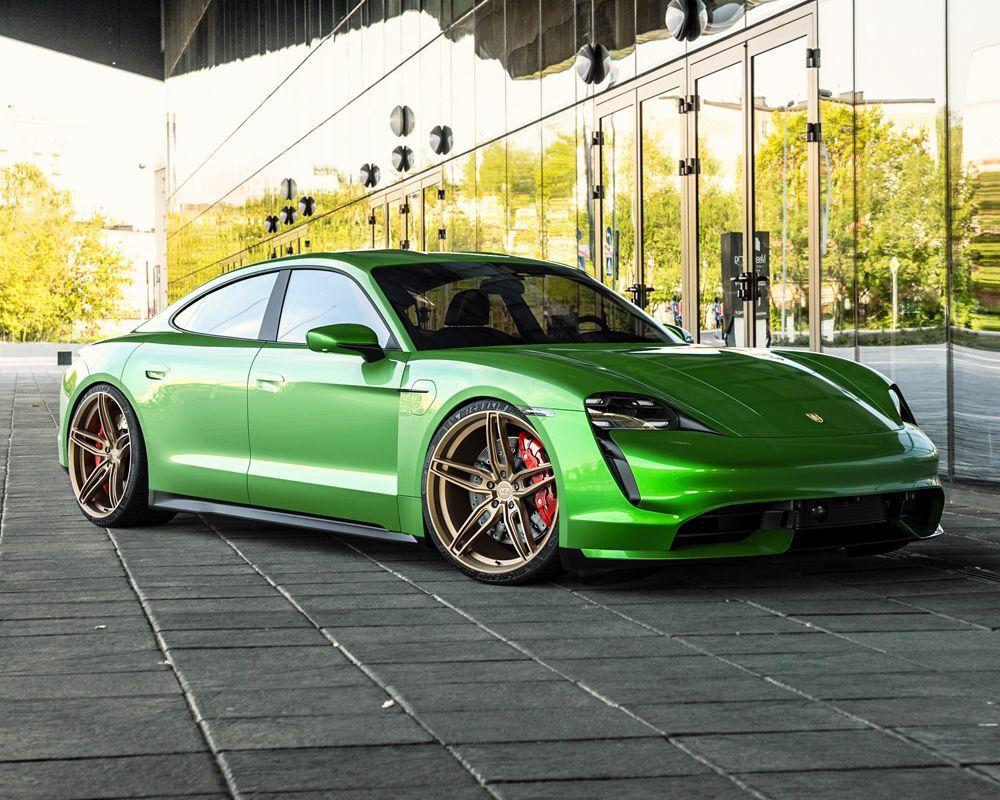 VR Forged D10 Wheel Package Porsche Taycan 22x10 22x11.5 Satin Bronze - VRF-D10-TAY-SBZ