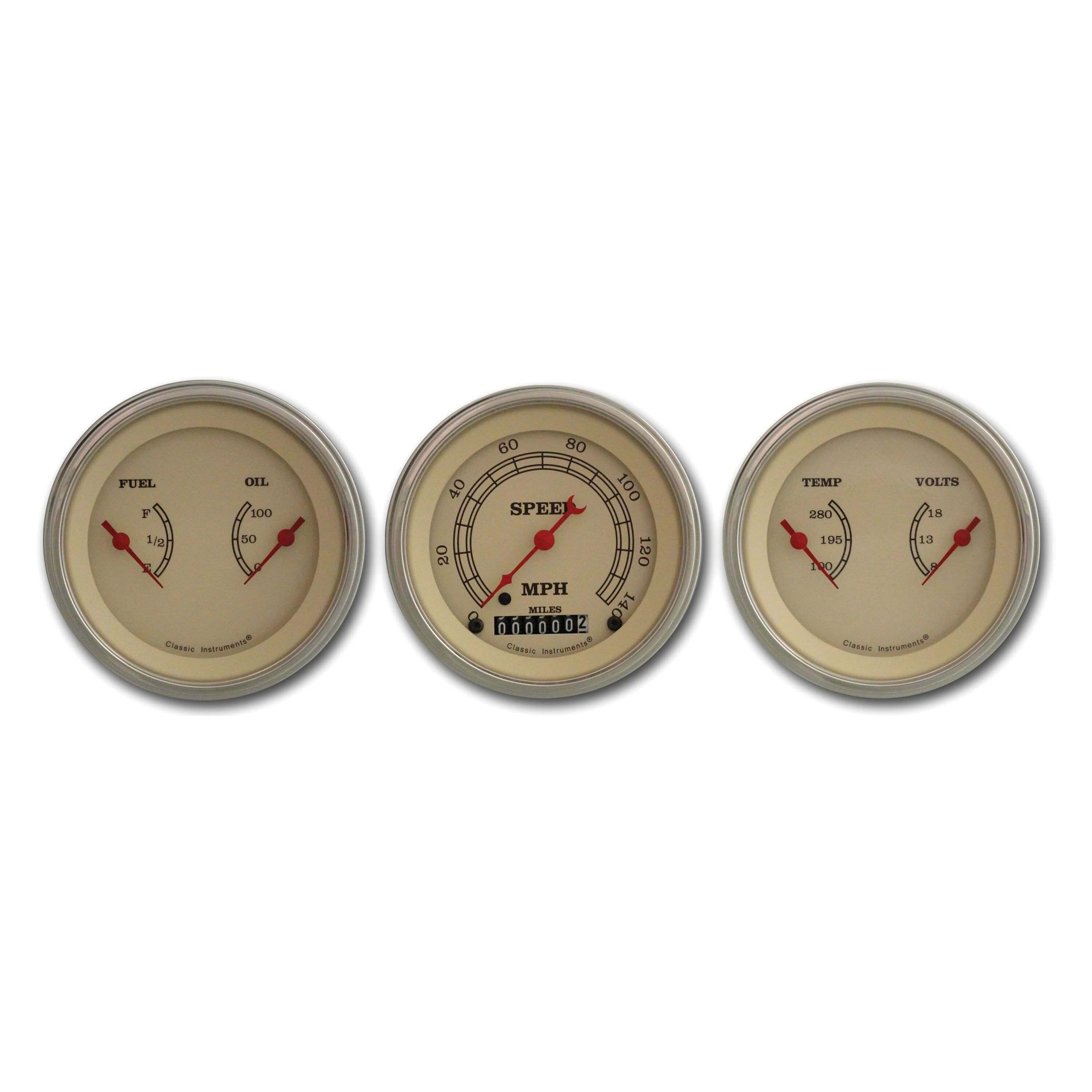 Classic Instruments Vintage Series Three Gauge Set - VT04SLF