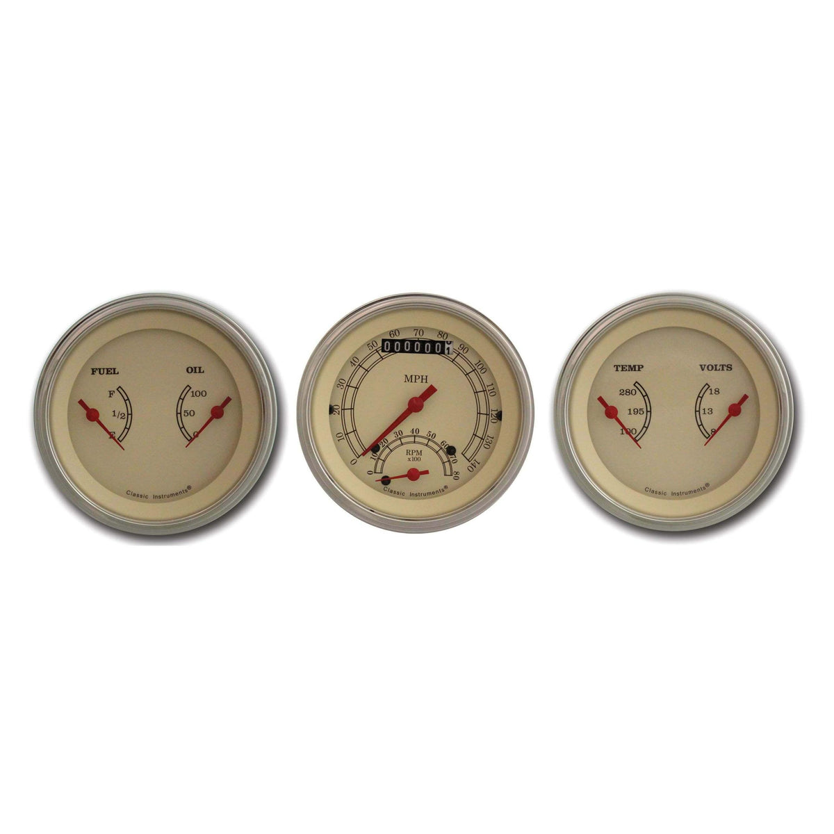 Classic Instruments Vintage Series Three Gauge Set - VT34SLF