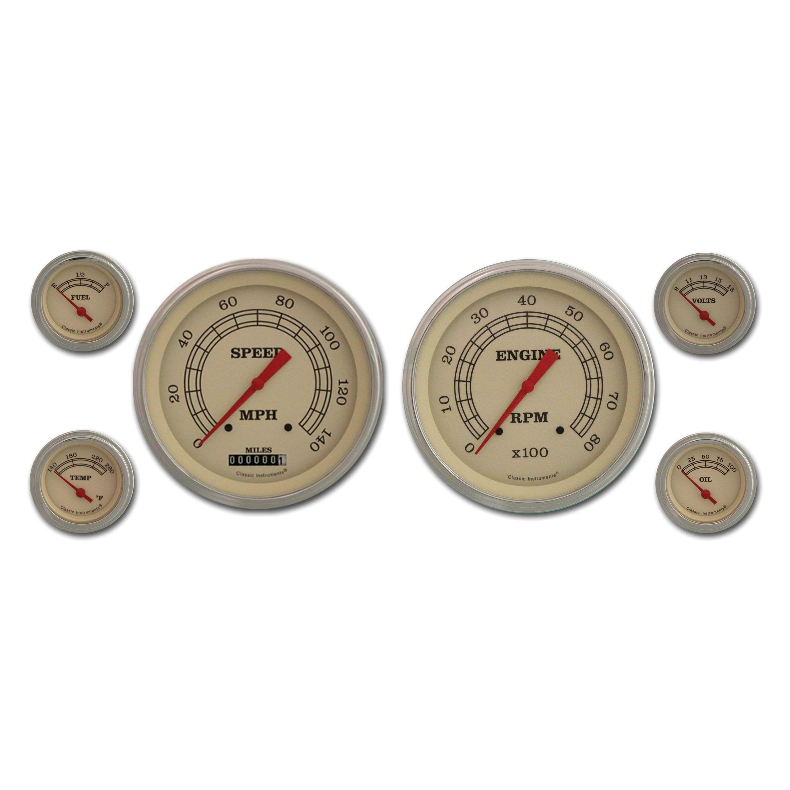 Classic Instruments Vintage Series Six Gauge Set - VT51SLF