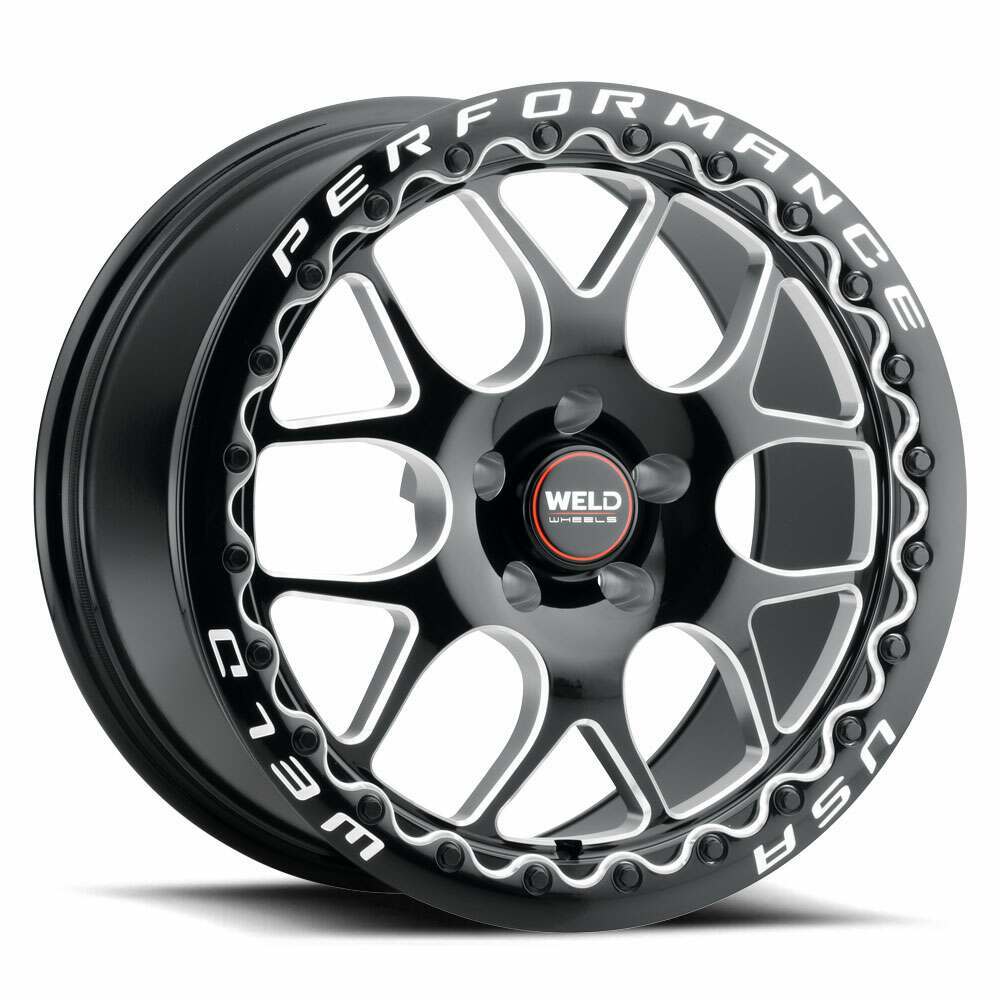 Weld Racing Solana Beadlock 1-Piece Gloss BLK MIL DIA Wheel - 17x10 with 6x135 Bolt, 7.15BS, ET 42 - S91070089P42