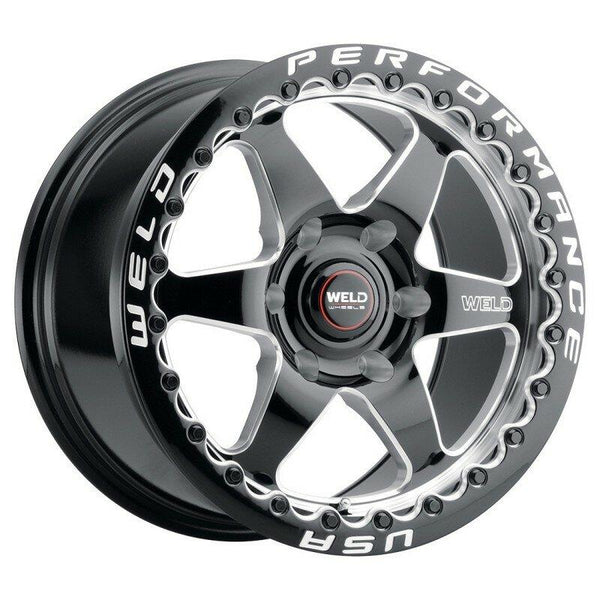 Weld Racing 17x10 Ventura 6 Bead Lock 6x135 ET42 BS7.25 Gloss BLK MIL DIA 87.1 - S90970089P42