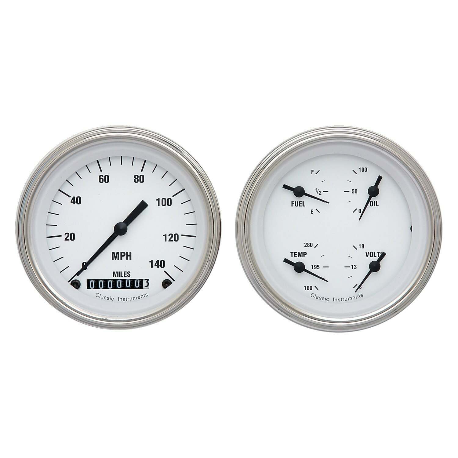 Classic Instruments White Hot Two Gauge Set - WH02SLF