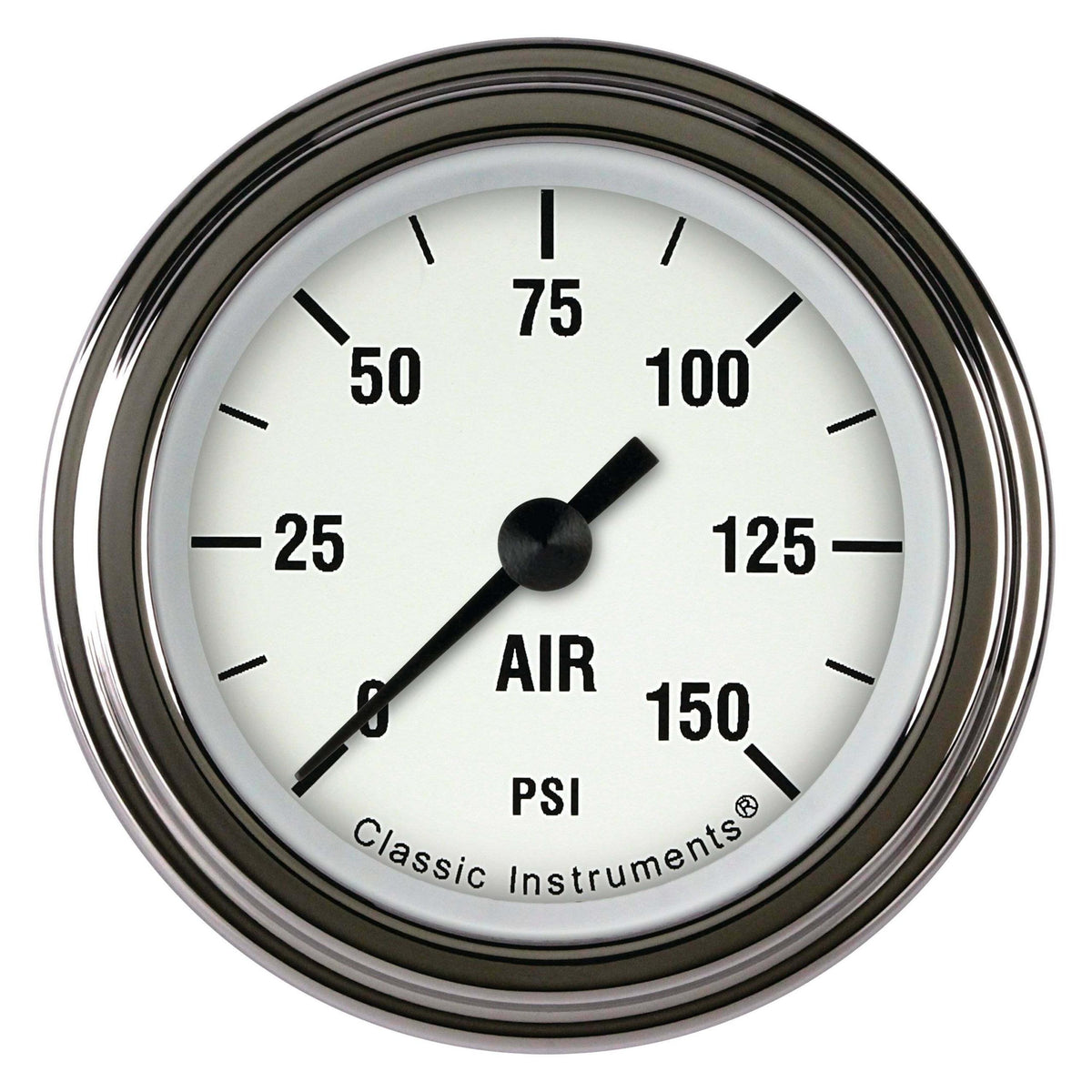 Classic Instruments White Hot 2 1/8" Air Pressure Gauge Full Sweep - WH118SLF