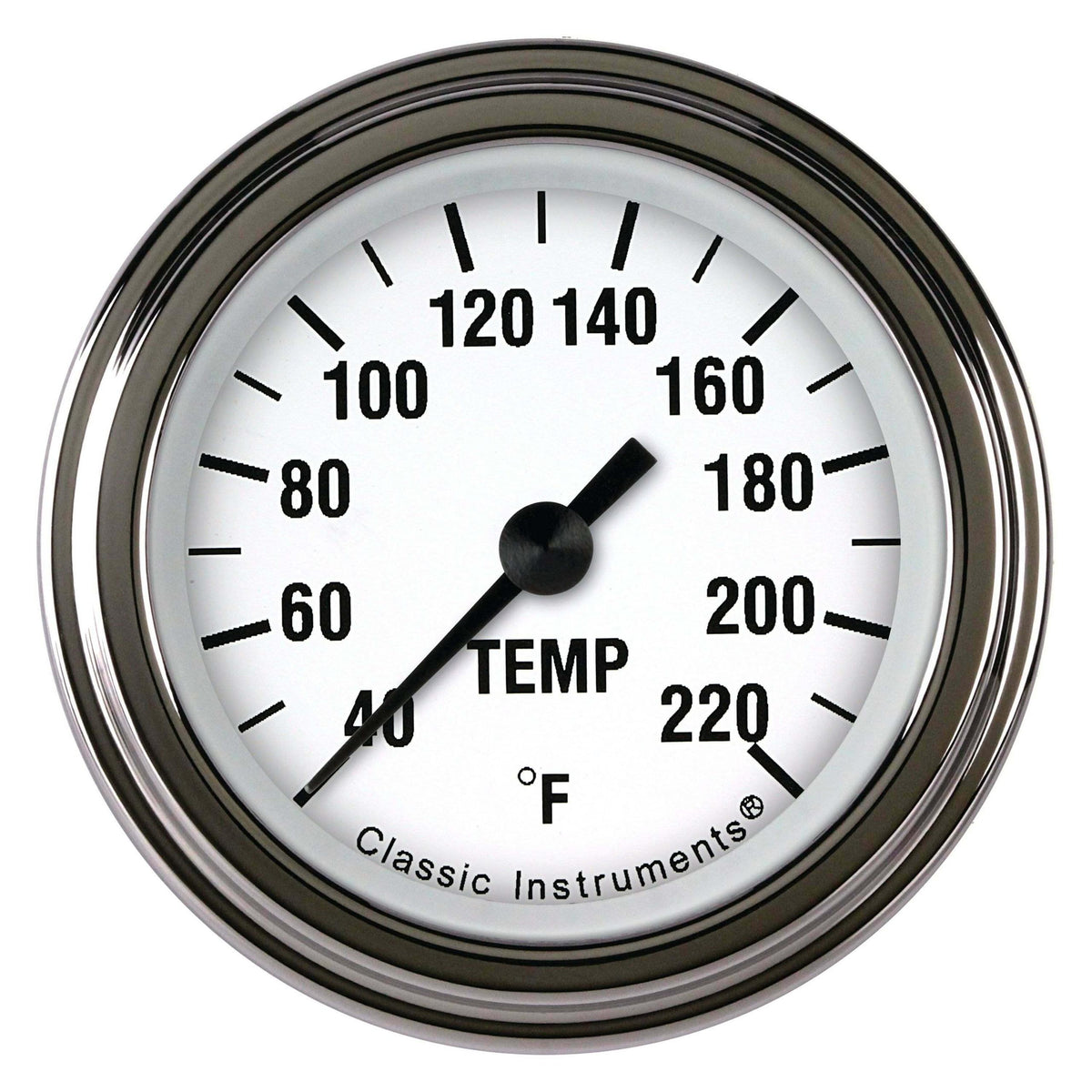 Classic Instruments White Hot 2 1/8" Stock Eliminator Temp. Gauge Full Sweep - WH129SLF