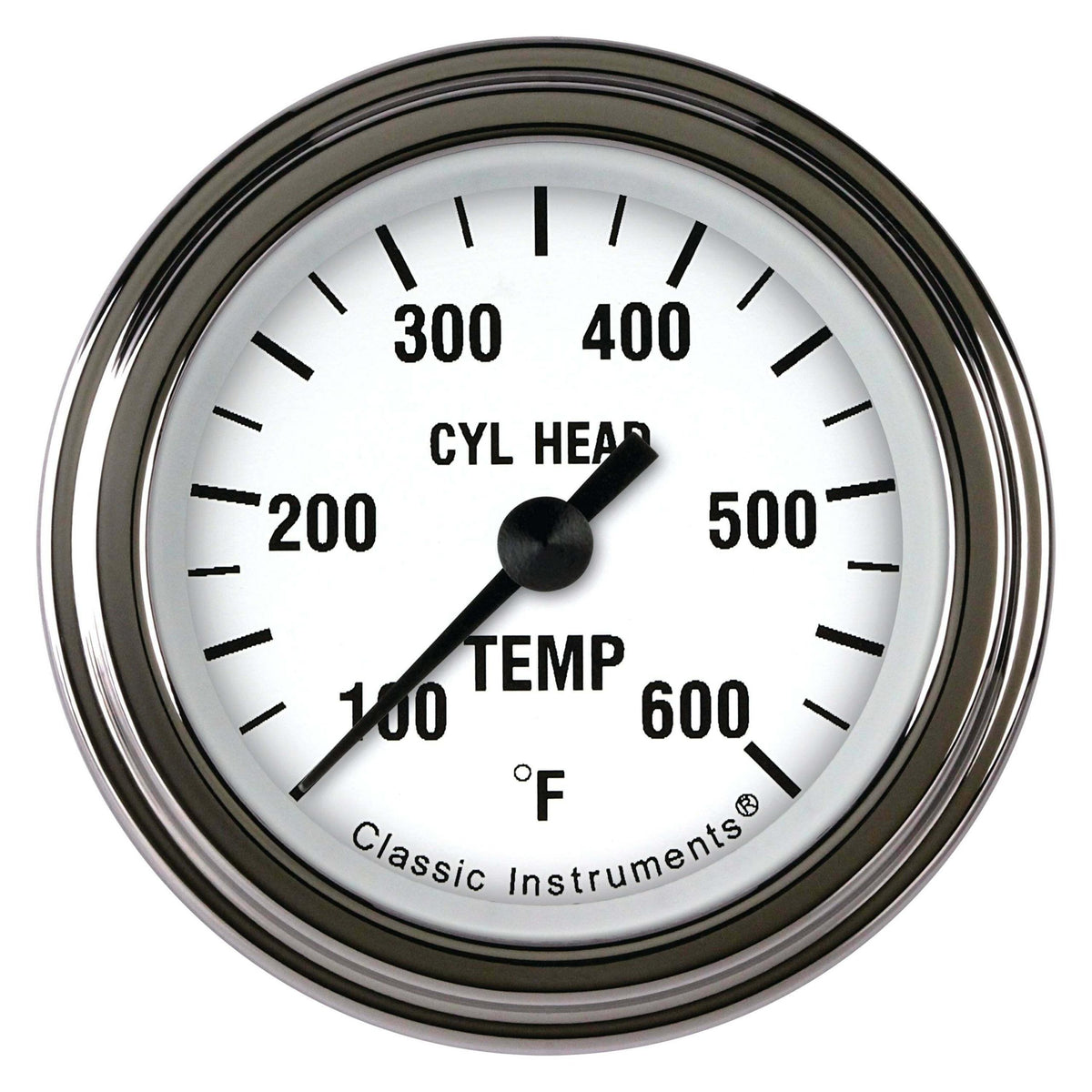 Classic Instruments White Hot 2 1/8" Cylinder Head Temp. Gauge Full Sweep - WH197SLF
