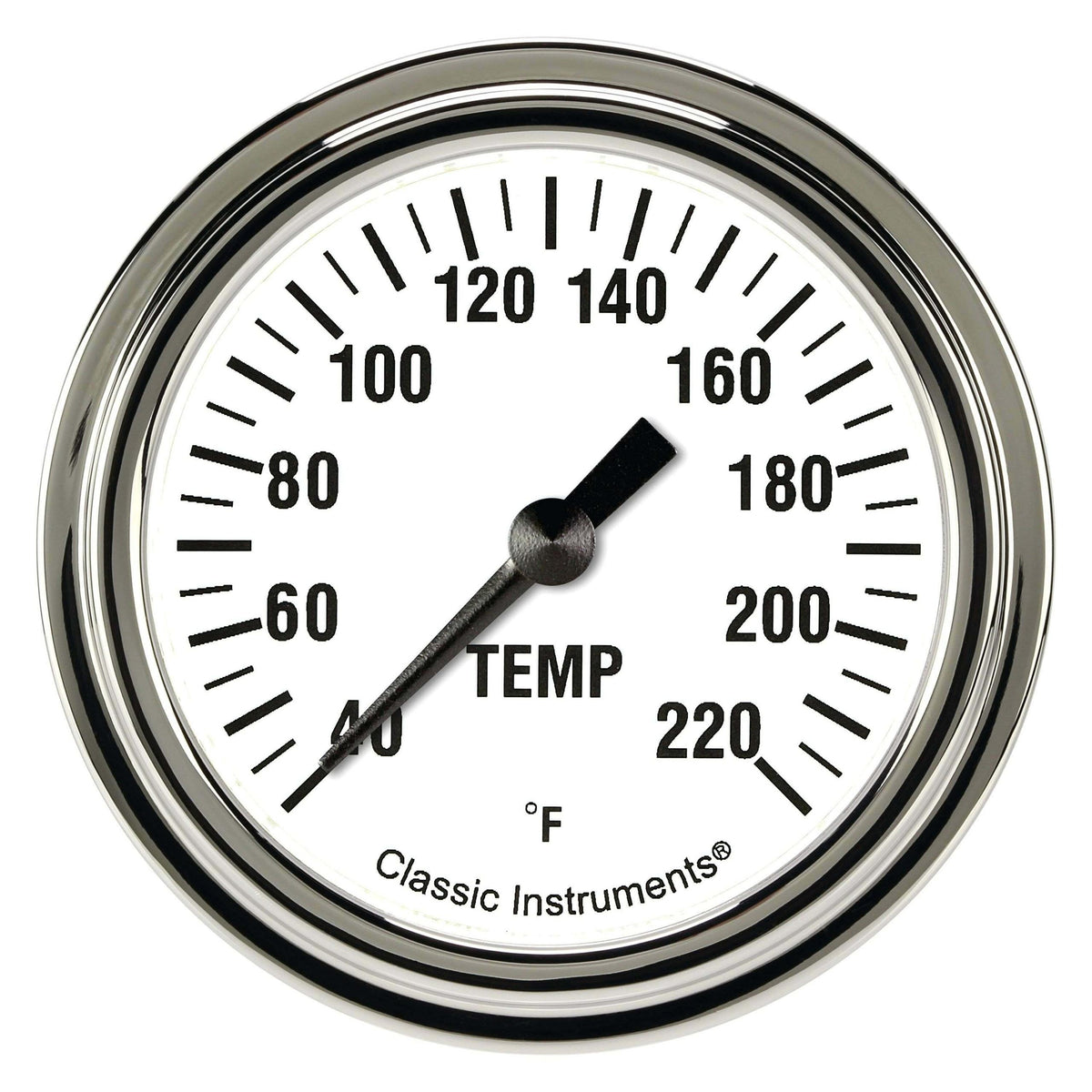 Classic Instruments White Hot 2 5/8" Stock Eliminator Temp. Gauge Full Sweep - WH329SLF
