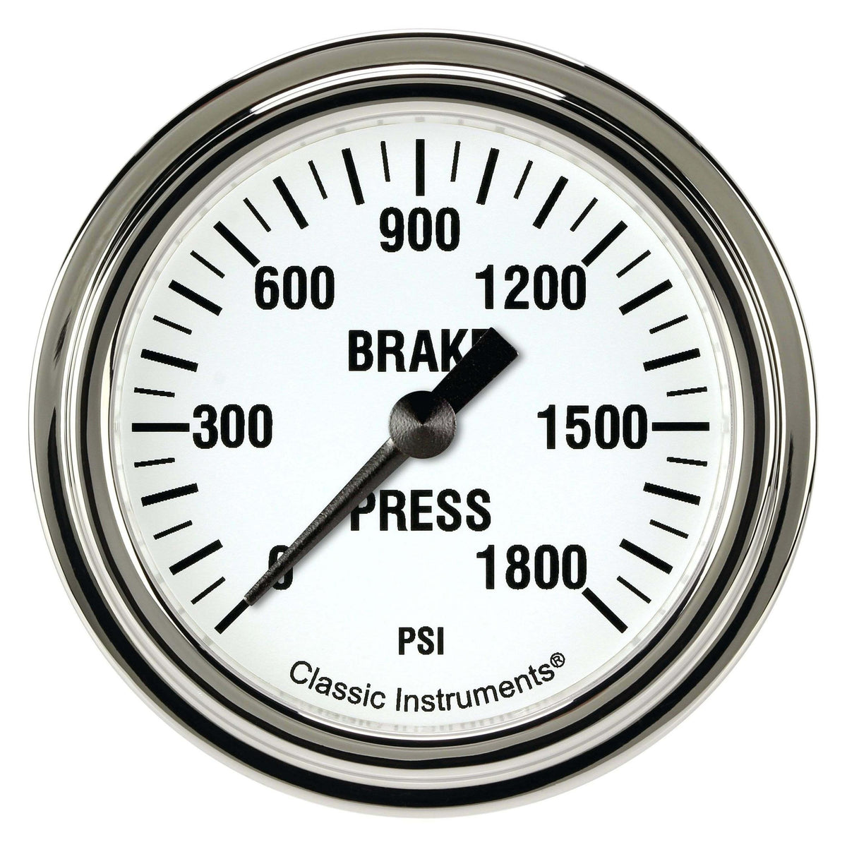 Classic Instruments White Hot 2 5/8" Brake Pressure Gauge Full Sweep - WH367SLF