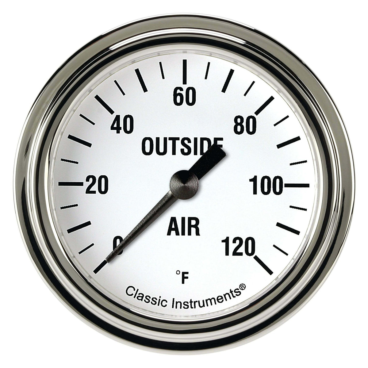 Classic Instruments White Hot 2 5/8" Outside Air Temp. Gauge Full Sweep - WH399SLF