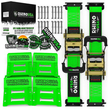 Rhino USA Rhino Usa Utv Wheel Chock Tie-Down Kit (2-Wheel Kit) (Green) - RNO-CHOCK-SET