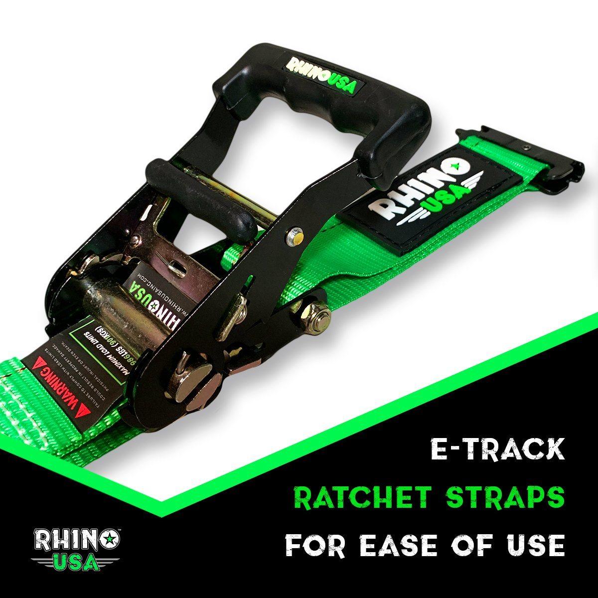 Rhino USA Rhino Usa Utv Wheel Chock Tie-Down Kit (2-Wheel Kit) (Green) - RNO-CHOCK-SET