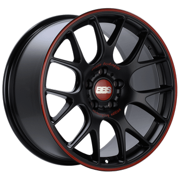 BBS Wheels CH-R Wheel - 19x8.5, 5x112, Black, Red Lip - CH127NE