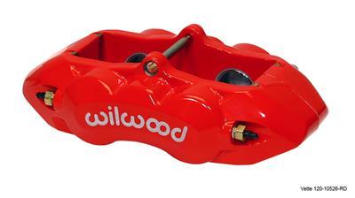 Wilwood Caliper-D8-4 Rear Red 1.38in Pistons 1.25in Disc - 120-10526-RD