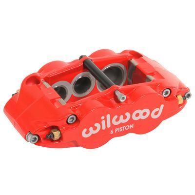 Wilwood Caliper-Narrow Superlite 6R-RH - Red 1.62/1.12/1.12in Pistons 1.25in Disc - 120-11778-RD