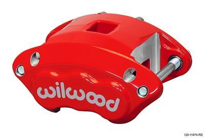 Wilwood Caliper-D154-Red 1.12/1.12in Pistons 0.81in Disc - 120-11875-RD