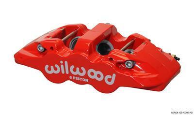 Wilwood Caliper-Aero6-R/H - Red 1.62/1.12/1.12in Pistons 1.25in Disc - 120-13289-RD