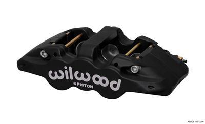 Wilwood Caliper-Aero6-R/H - Black Anodize 1.75/1.38/1.38in Pistons 1.25in Disc - 120-13295
