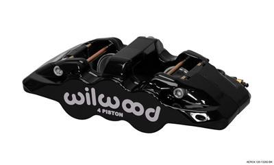 Wilwood Caliper-Aero4 - Black 1.12/1.12in Pistons 1.10in Disc - 120-13338-BK