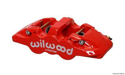 Wilwood Caliper-Aero4 - Red 1.12/1.12in Pistons 1.10in Disc - 120-13338-RD