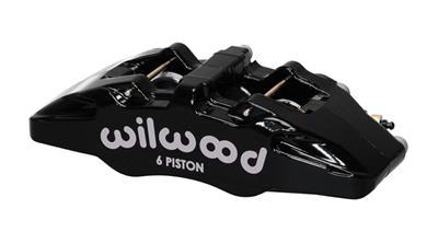 Wilwood Caliper-Forged Dynapro 6 5.25in Mount-R/H 1.62/1.38in/1.38in Pistons .81in Disc - 120-13428-BK