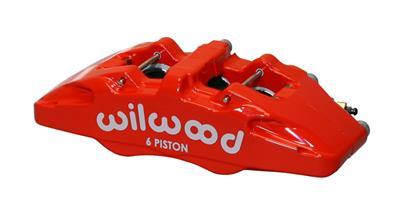 Wilwood Caliper-Forged Dynapro 6 5.25in Mount-Red-R/H 1.62/1.38in/1.38in Pistons 1.10in Disc - 120-13432-RD