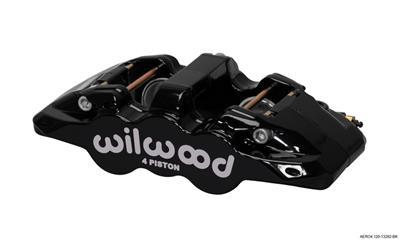 Wilwood Caliper-Aero4 - Black 1.12/1.12in Pistons 0.81in Disc - 120-14004-BK