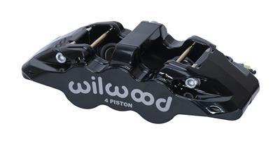 Wilwood Caliper - Aero4-DS Forged Four-Piston Caliper Black 1.12in Piston 1.10in Rotor - Black - 120-14440-BK