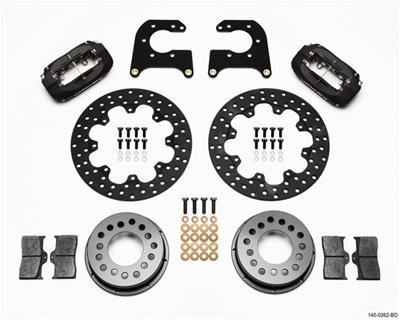 Wilwood Forged Dynalite Rear Drag Kit Drilled Rotor Small Ford 2.66in Offset - 140-0262-BD