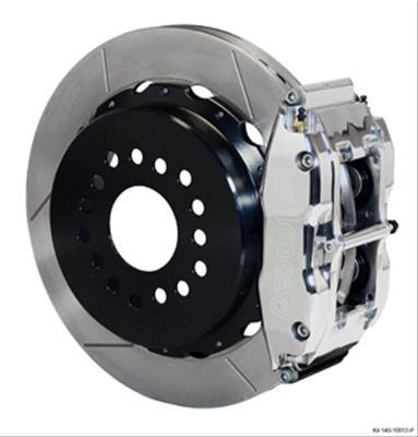 Wilwood Narrow Superlite 4R Rear P-Brk Kit 14.00in Polished New Big Ford 2.50in Offset - 140-10012-P