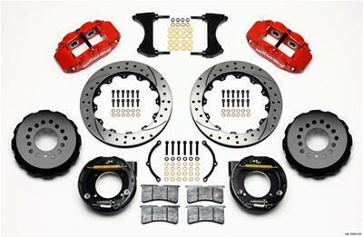 Wilwood Narrow Superlite 4R Rear P-Brk Kit 12.88in Drilled Red Chevy C-10 2.42 Offset 5-lug - 140-10093-DR
