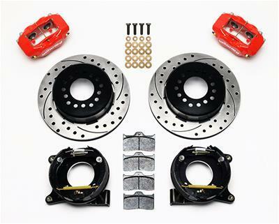 Wilwood Forged Dynalite P/S Park Brake Kit Drilled Red Chevy C-10 2.42 Offset 5-lug - 140-10094-DR