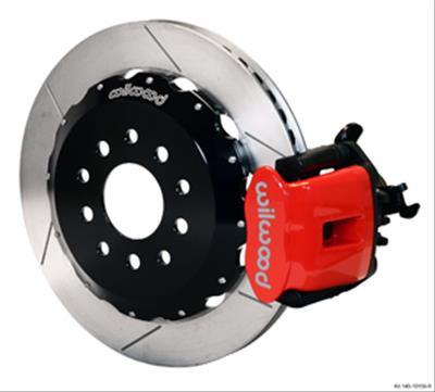 Wilwood Combination Parking Brake Rear Kit 12.88in Red 2005-2014 Mustang - 140-10159-R