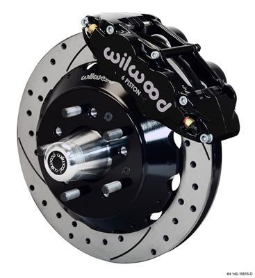 Wilwood Narrow Superlite 6R Front Hub Kit 12.88in Drilled 1968-1969 Mustang Disc Spindle - 140-10219-D