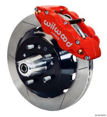 Wilwood Narrow Superlite 6R Front Hub Kit 12.88in Red 1968-1969 Mustang Disc Spindle - 140-10219-R