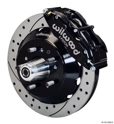 Wilwood Narrow Superlite 6R Front Hub Kit 14.00in Drilled Large GM 57-70 Drop Spindle - 140-10284-D