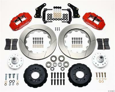 Wilwood Narrow Superlite 6R Front Hub Kit 14.00in Red Large GM 57-70 Drop Spindle - 140-10284-R